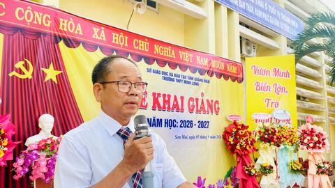 TRƯỜNG THPT MINH LONG KHAI GIẢNG NĂM HỌC 2026–2027