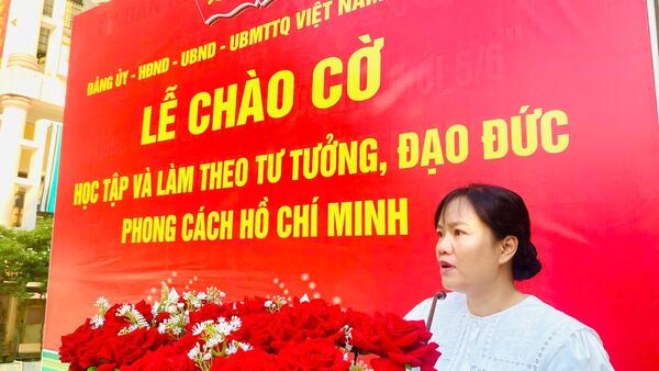 Sơn Mai: Tổ chức Lễ Chào cờ và sinh hoạt chính trị dưới cờ gắn với học tập và làm theo tư tưởng, đạo đức, phong cách Hồ Chí Minh Quý IV/2026